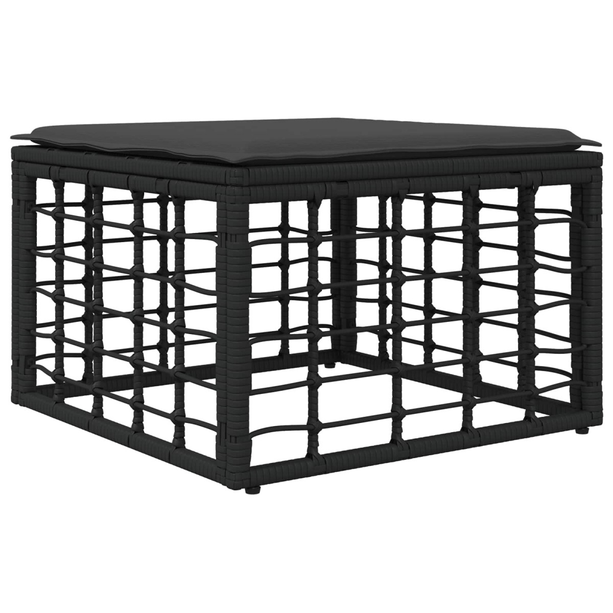 vidaXL Σετ Καναπέ Κήπου 13 pcs Μαύρο και Σκούρο Γκρίζο συνθετικό ρατάν