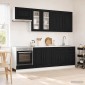 vidaXL Μονάδα κουζίνας KALMAR 8 τμχ. Μαύρο Επεξεργασμένο Ξύλο