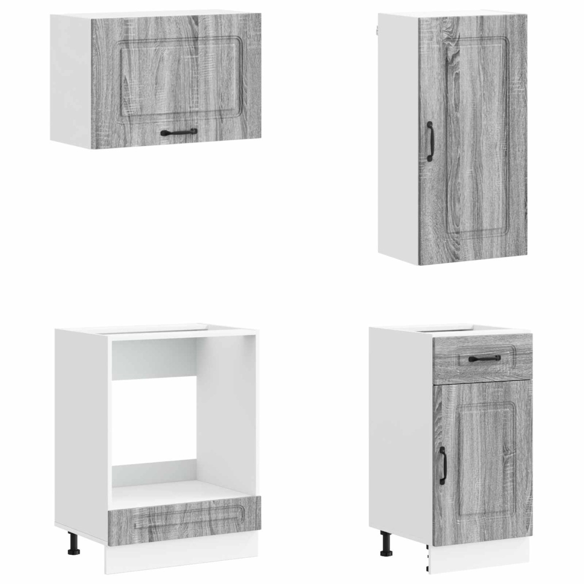 vidaXL Μονάδα κουζίνας KALMAR 8 τμχ. Γκρι Sonoma Επεξεργασμένο Ξύλο