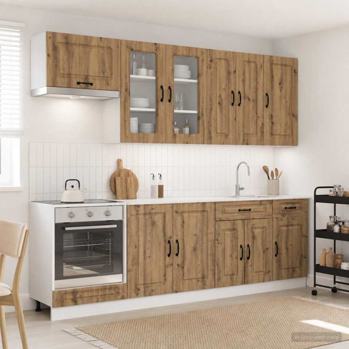 vidaXL Μονάδα κουζίνας KALMAR 8 τμχ. Artisan Δρυς Επεξεργασμένο Ξύλο