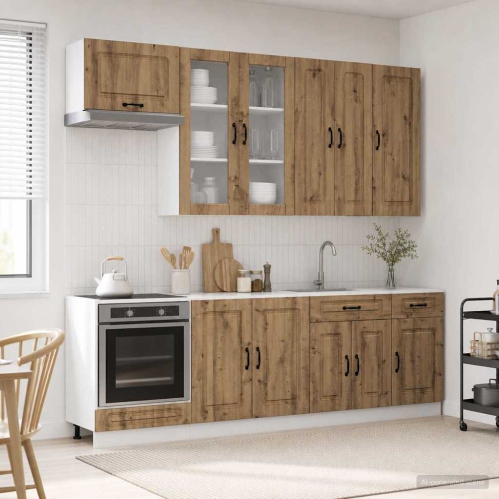 vidaXL Μονάδα κουζίνας KALMAR 8 τμχ. Artisan Δρυς Επεξεργασμένο Ξύλο