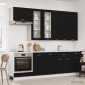 vidaXL Μονάδα κουζίνας LYON 8 τμχ. Μαύρη Δρυς Επεξεργασμένο Ξύλο