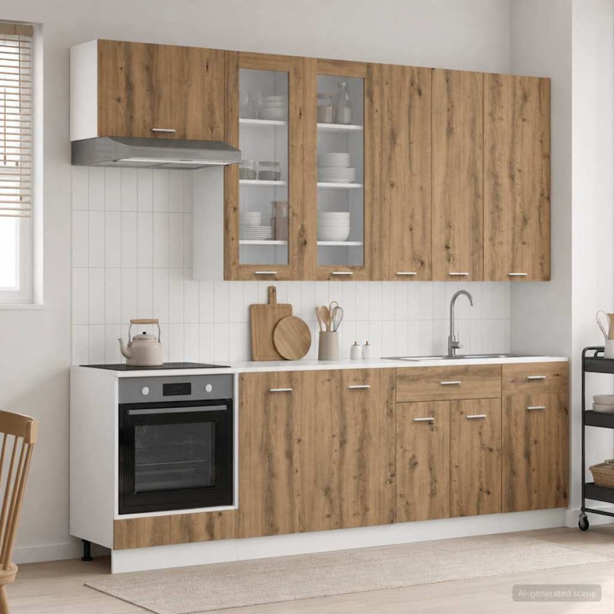 vidaXL Μονάδα κουζίνας LYON 8 τμχ. Artisan Δρυς Επεξεργασμένο Ξύλο