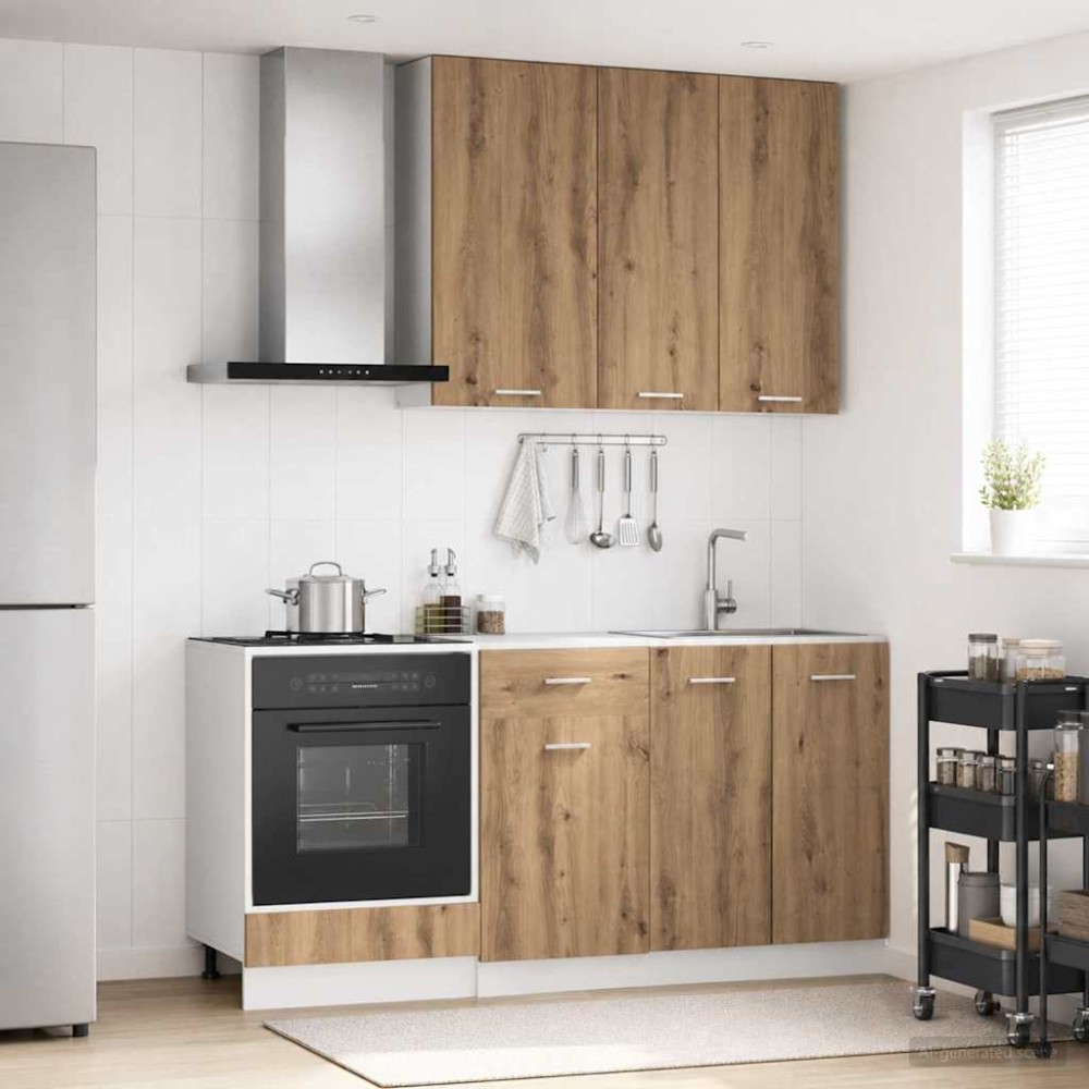 vidaXL Μονάδα κουζίνας LYON 5 τμχ. Artisan Δρυς Επεξεργασμένο Ξύλο