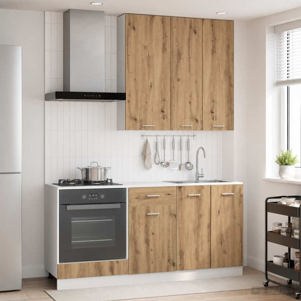vidaXL Μονάδα κουζίνας LYON 5 τμχ. Artisan Δρυς Επεξεργασμένο Ξύλο
