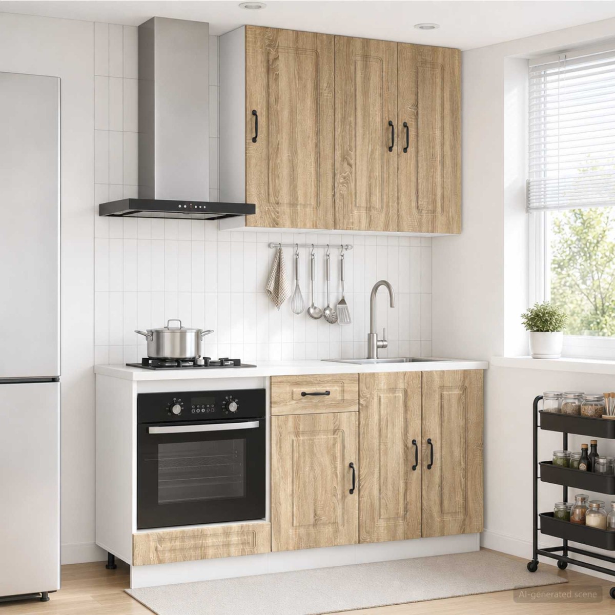 vidaXL Μονάδα κουζίνας KALMAR 5 τμχ. Sonoma Δρυς Επεξεργασμένο Ξύλο