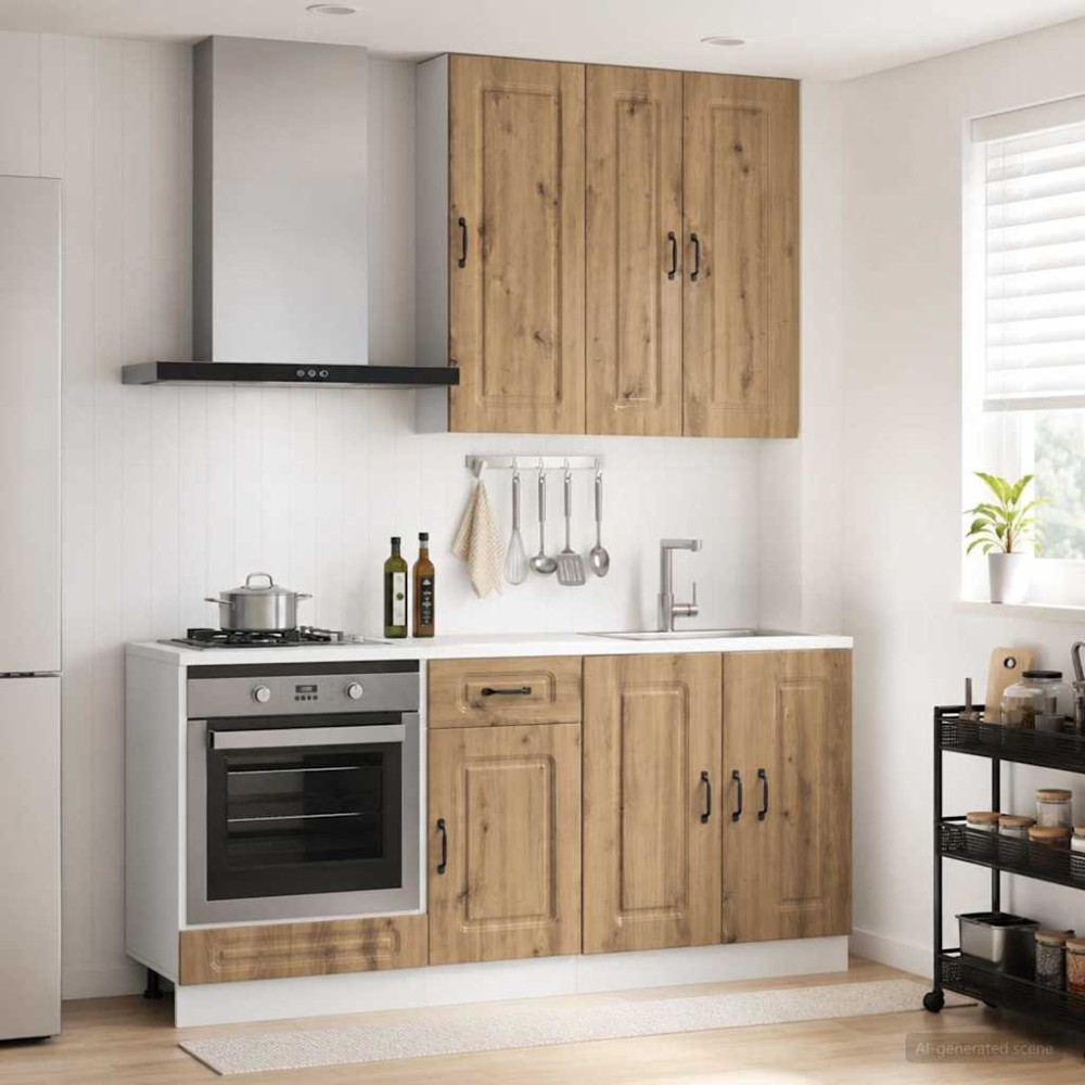 vidaXL Μονάδα κουζίνας KALMAR 5 τμχ. Artisan Δρυς Επεξεργασμένο Ξύλο