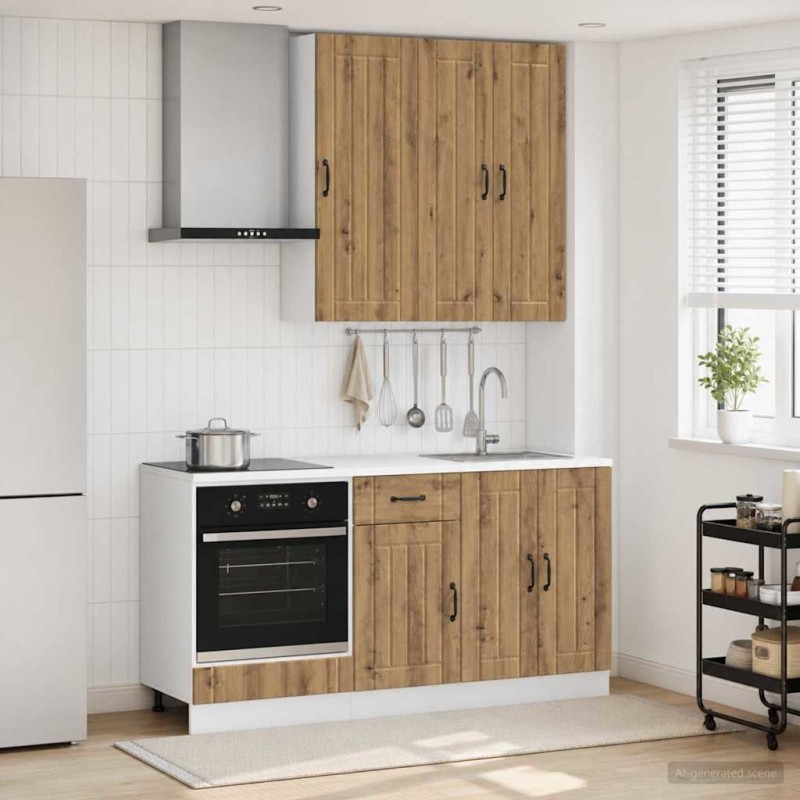 vidaXL Μονάδα κουζίνας LUCCA 5 τμχ. Artisan Δρυς Επεξεργασμένο Ξύλο