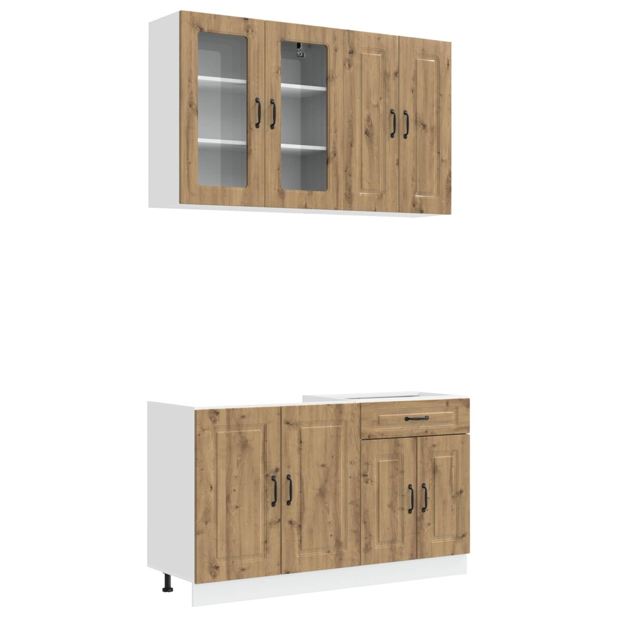vidaXL Μονάδα κουζίνας KALMAR 4 τμχ. Artisan Δρυς Επεξεργασμένο Ξύλο