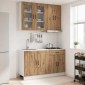 vidaXL Μονάδα κουζίνας KALMAR 4 τμχ. Artisan Δρυς Επεξεργασμένο Ξύλο