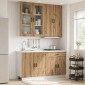 vidaXL Μονάδα κουζίνας PORTO 4 τμχ. Artisan Δρυς Επεξεργασμένο Ξύλο