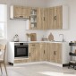 vidaXL Μονάδα κουζίνας KALMAR 8 τμχ. Sonoma Δρυς Επεξεργασμένο Ξύλο