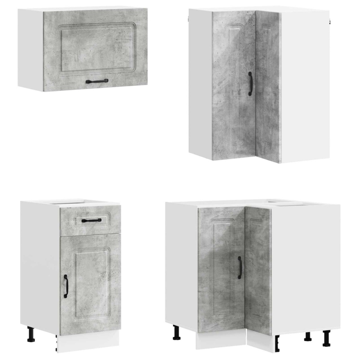 vidaXL Μονάδα κουζίνας KALMAR 8 τμχ. Γκρι Σκυροδέματος