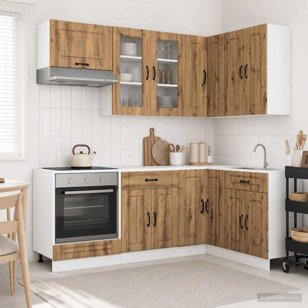 vidaXL Μονάδα κουζίνας KALMAR 8 τμχ. Artisan Δρυς Επεξεργασμένο Ξύλο