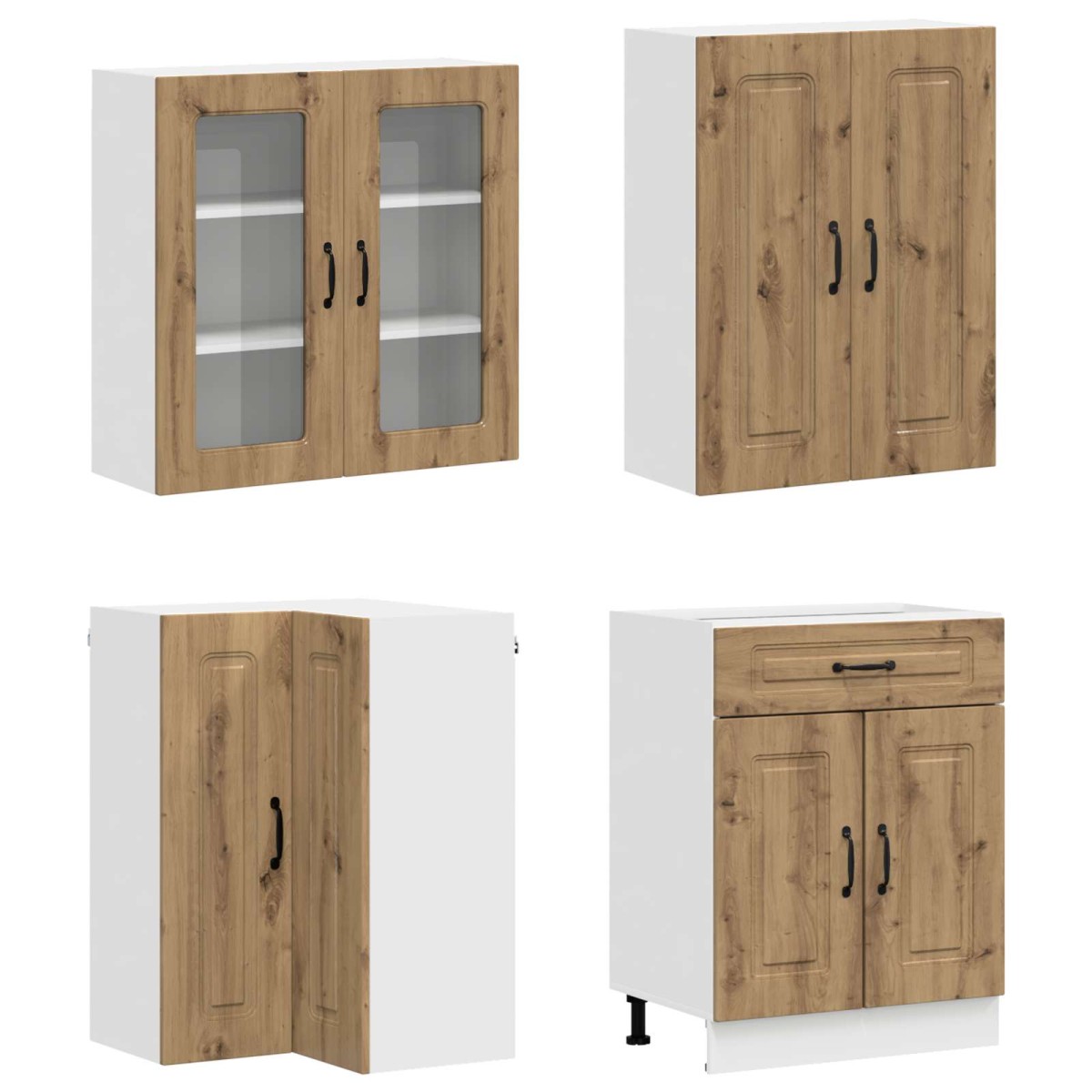 vidaXL Μονάδα κουζίνας KALMAR 8 τμχ. Artisan Δρυς Επεξεργασμένο Ξύλο