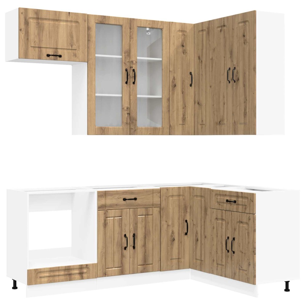 vidaXL Μονάδα κουζίνας KALMAR 8 τμχ. Artisan Δρυς Επεξεργασμένο Ξύλο