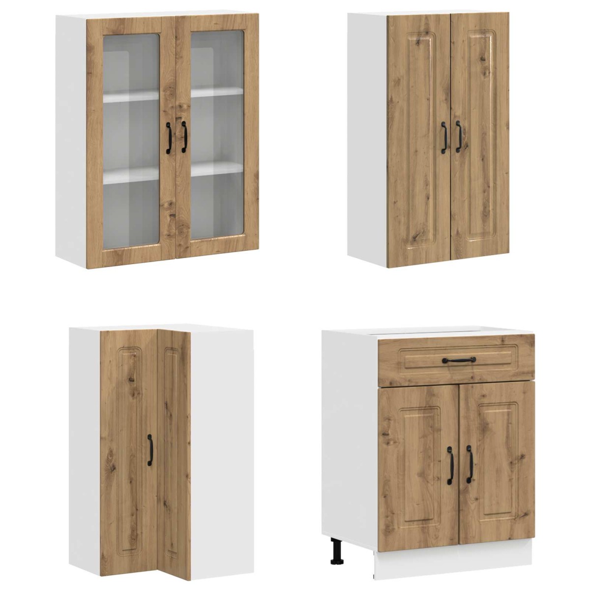 vidaXL Μονάδα κουζίνας KALMAR 8 τμχ. Artisan Δρυς Επεξεργασμένο Ξύλο
