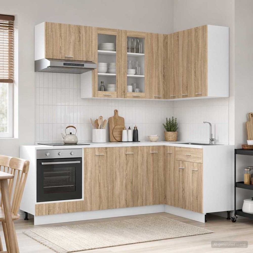 vidaXL Μονάδα κουζίνας LYON 8 τμχ. Sonoma Δρυς Επεξεργασμένο Ξύλο