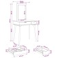 vidaXL Σετ Τραπεζιού Μακιγιάζ FAUSKE 2 τμχ. Λευκό 76 x 50 x 143 εκ