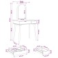 vidaXL Σετ Τραπεζιού Μακιγιάζ FAUSKE 2 τμχ. Λευκό 76 x 50 x 143 εκ