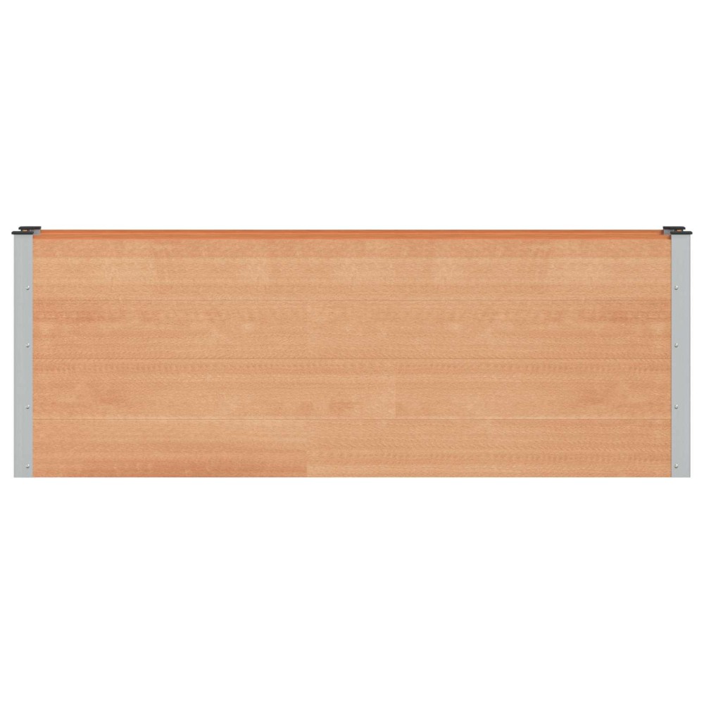 vidaXL Υπερυψωμένη Ζαρντινιέρα Καφέ 200 x 30 x 72 εκ WPC και Αλουμίνιο