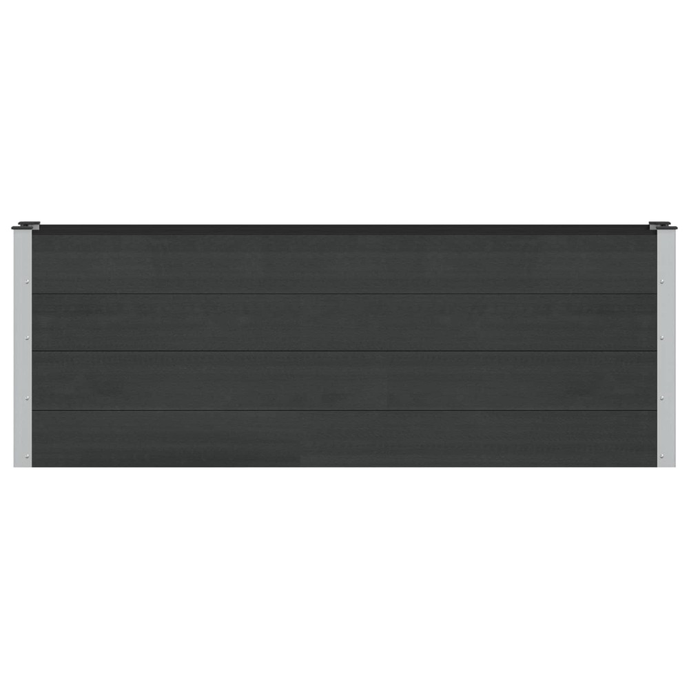 vidaXL Υπερυψωμένη Ζαρντινιέρα Μαύρο 200 x 30 x 72 εκ