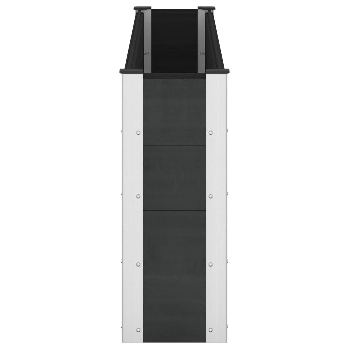 vidaXL Υπερυψωμένη Ζαρντινιέρα Μαύρο 200 x 30 x 72 εκ