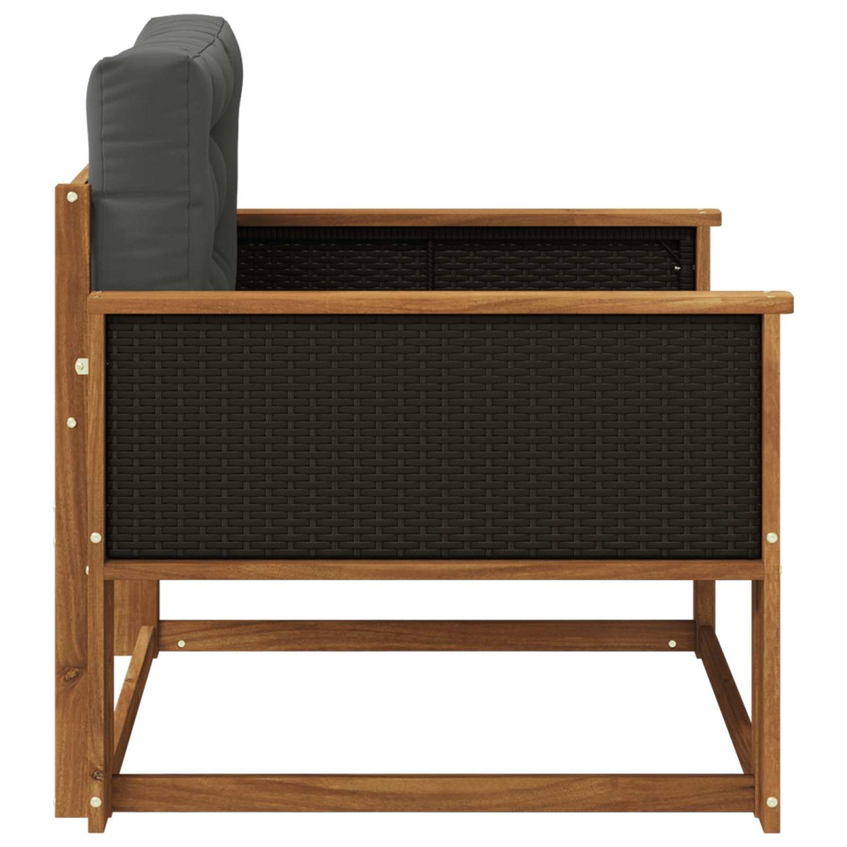 vidaXL Μεσαίος καναπές εξωτερικού χώρου Στερεό Ξύλο Ακακίας Φυσικό