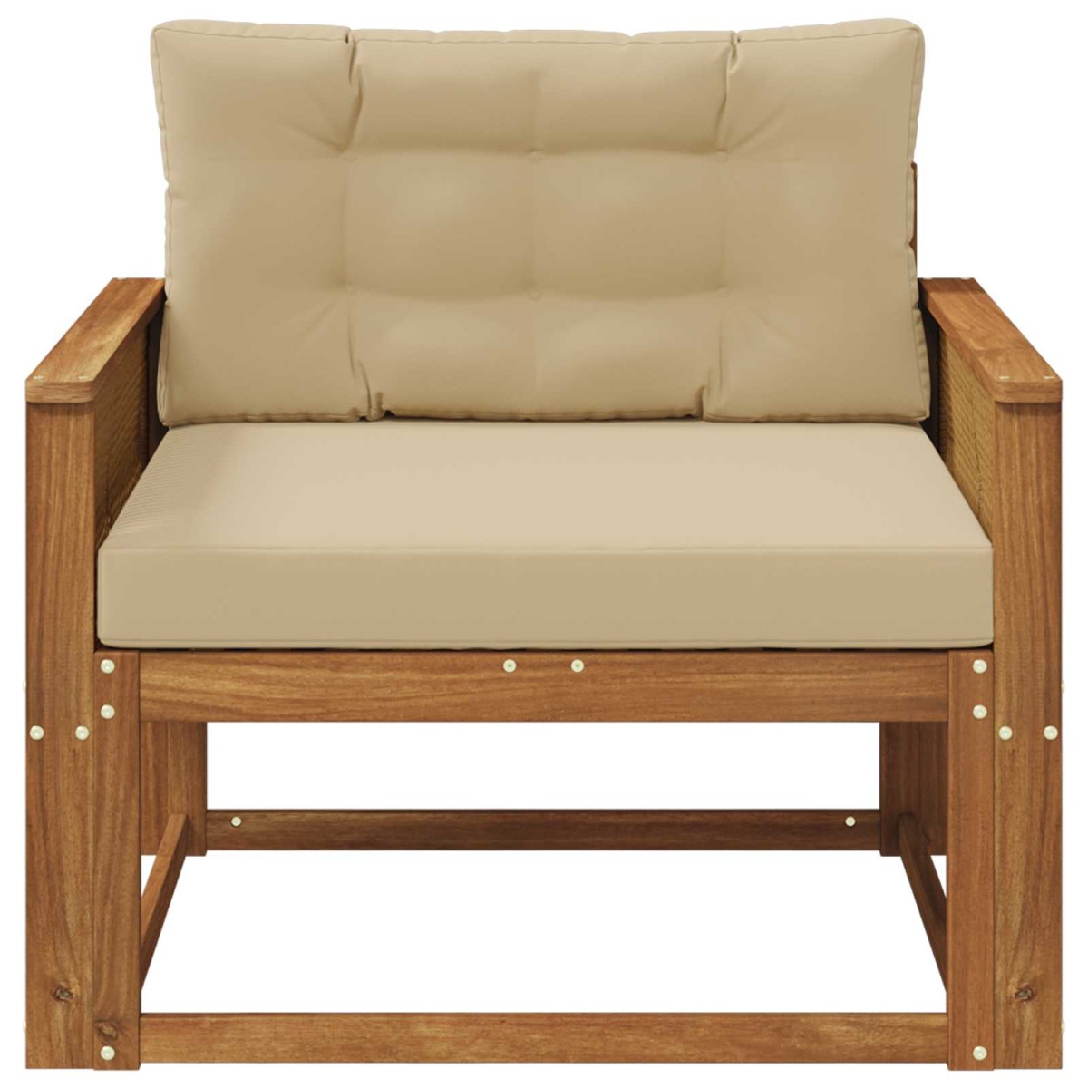 vidaXL Μεσαίος καναπές εξωτερικού χώρου Φυσικό