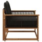vidaXL Στερεό ξύλο ακακίας και Textilene