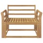 vidaXL Μεσαίος καναπές εξωτερικού χώρου Στερεό Ξύλο Ακακίας Λευκό