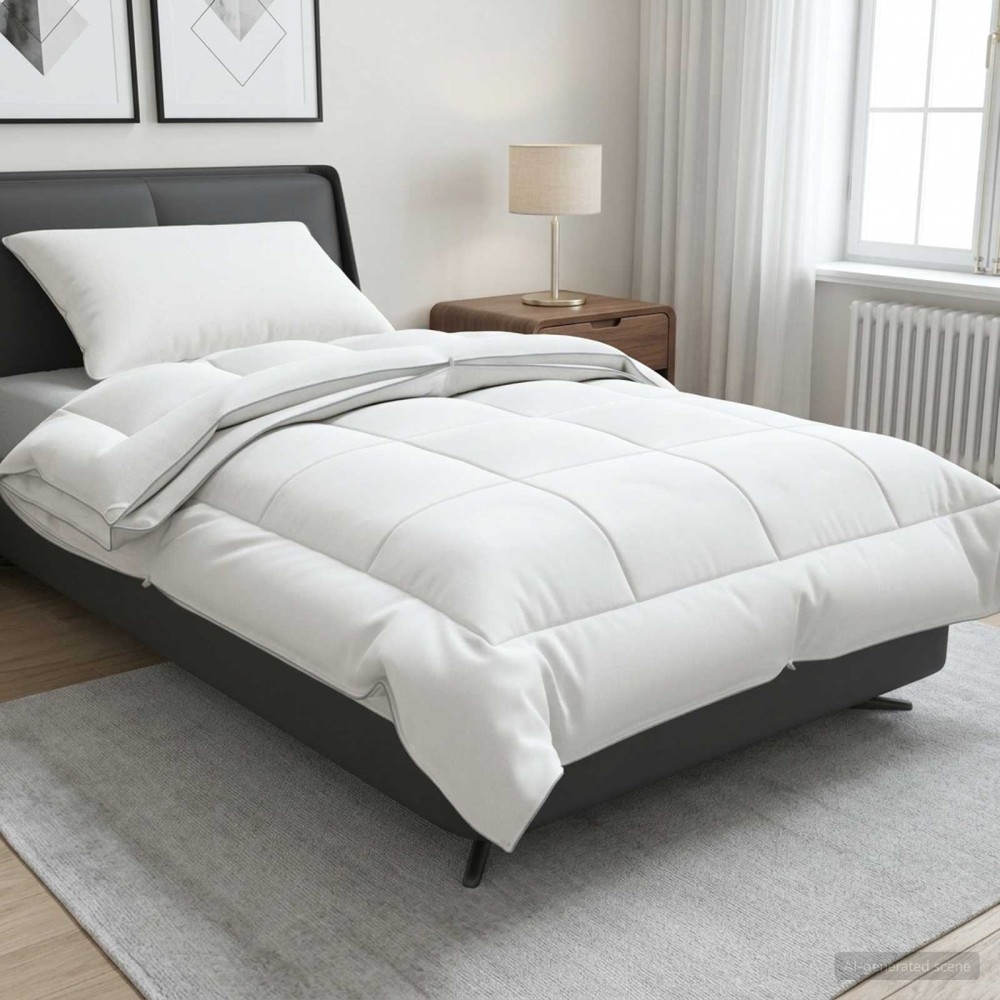 vidaXL Σέτ Παπλώματος και Μαξιλαριού 2 τμχ. 150x200 εκ 4 Εποχές Μαλλί