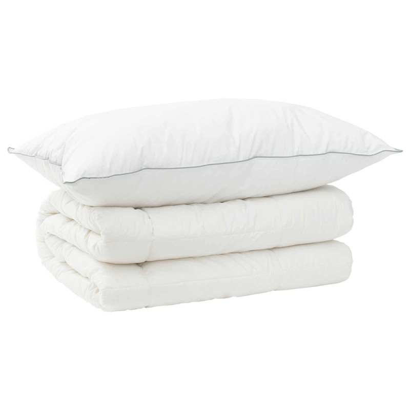 vidaXL Σέτ Παπλώματος και Μαξιλαριού 2 τμχ. 140x200 εκ. Χειμώνας Μαλλί