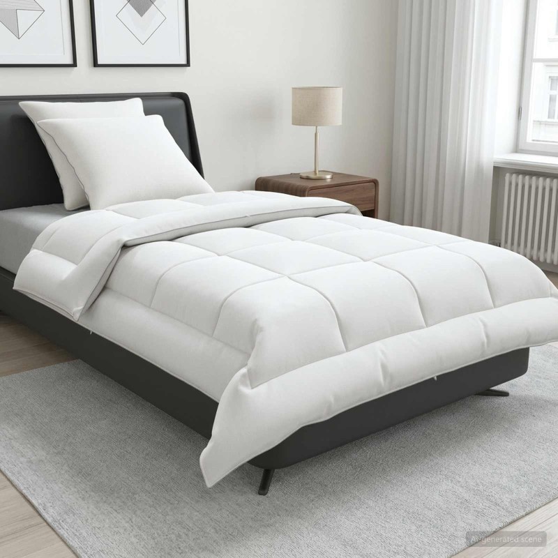 vidaXL Σέτ Παπλώματος και Μαξιλαριού 3 τμχ. 135x220 εκ Καλοκαίρι Μαλλί