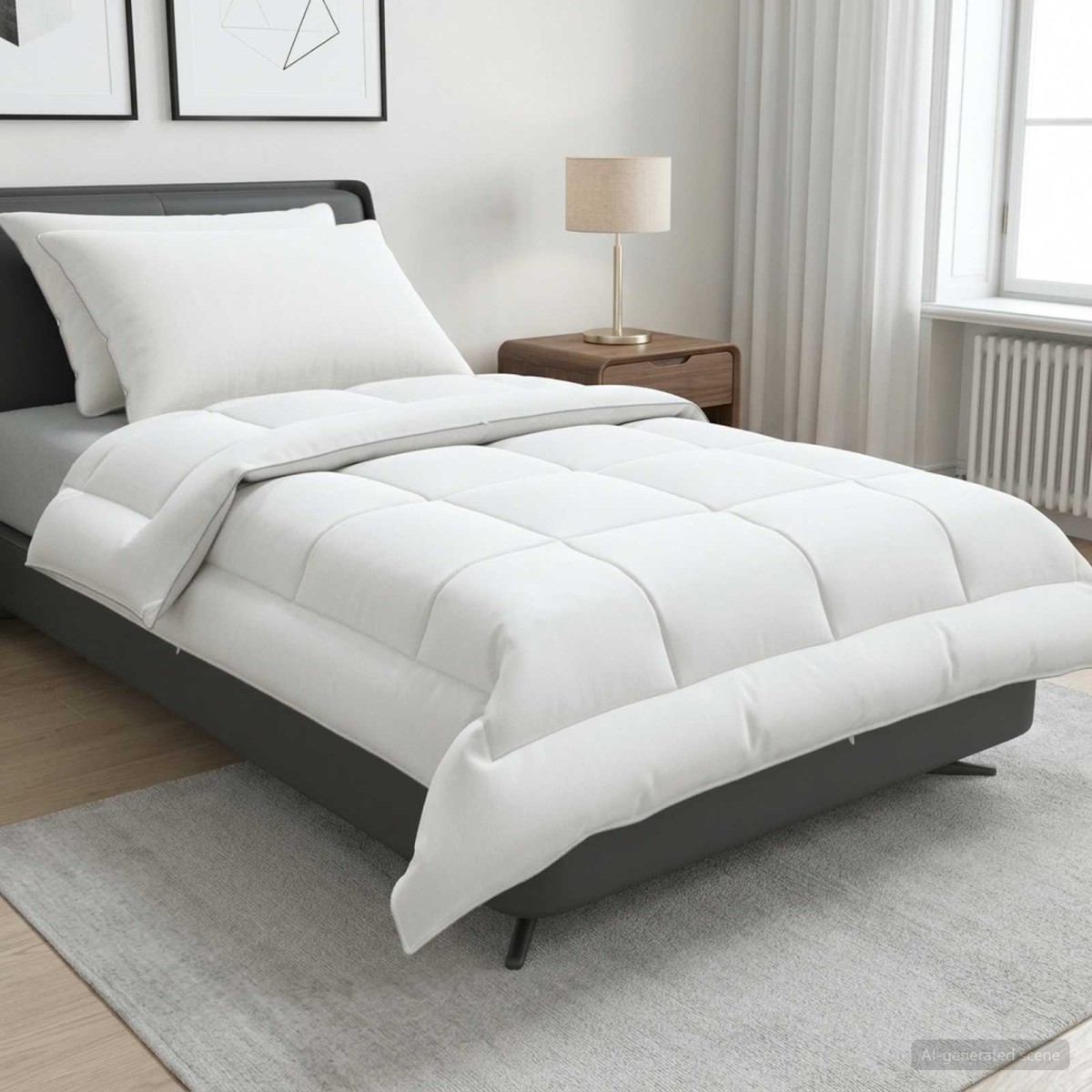vidaXL Σέτ Παπλώματος και Μαξιλαριού 3 τμχ. 155x220 εκ Καλοκαίρι Μαλλί