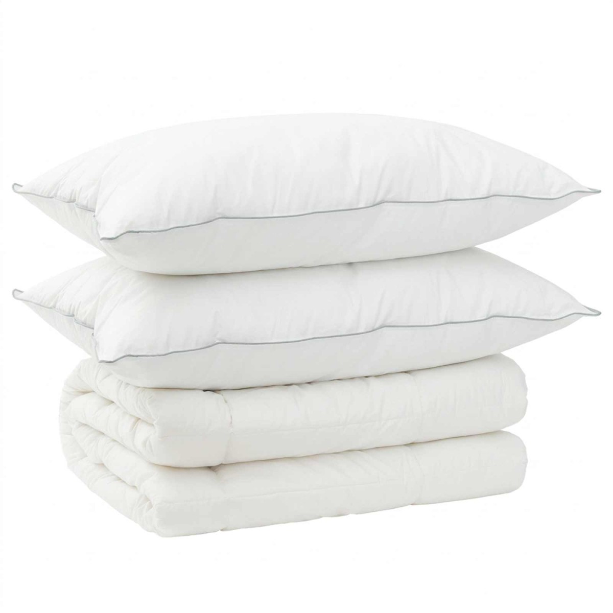 vidaXL Σέτ Παπλώματος και Μαξιλαριού 3 τμχ. 200x200 εκ 4 Εποχές Μαλλί