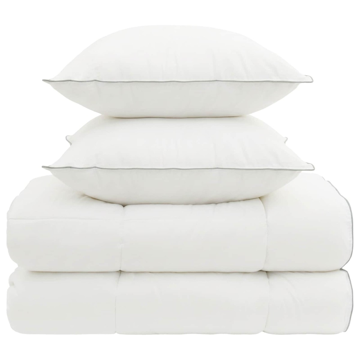 vidaXL Σέτ Παπλώματος και Μαξιλαριού 3 τμχ. 155x220 εκ 4 Εποχές Μαλλί