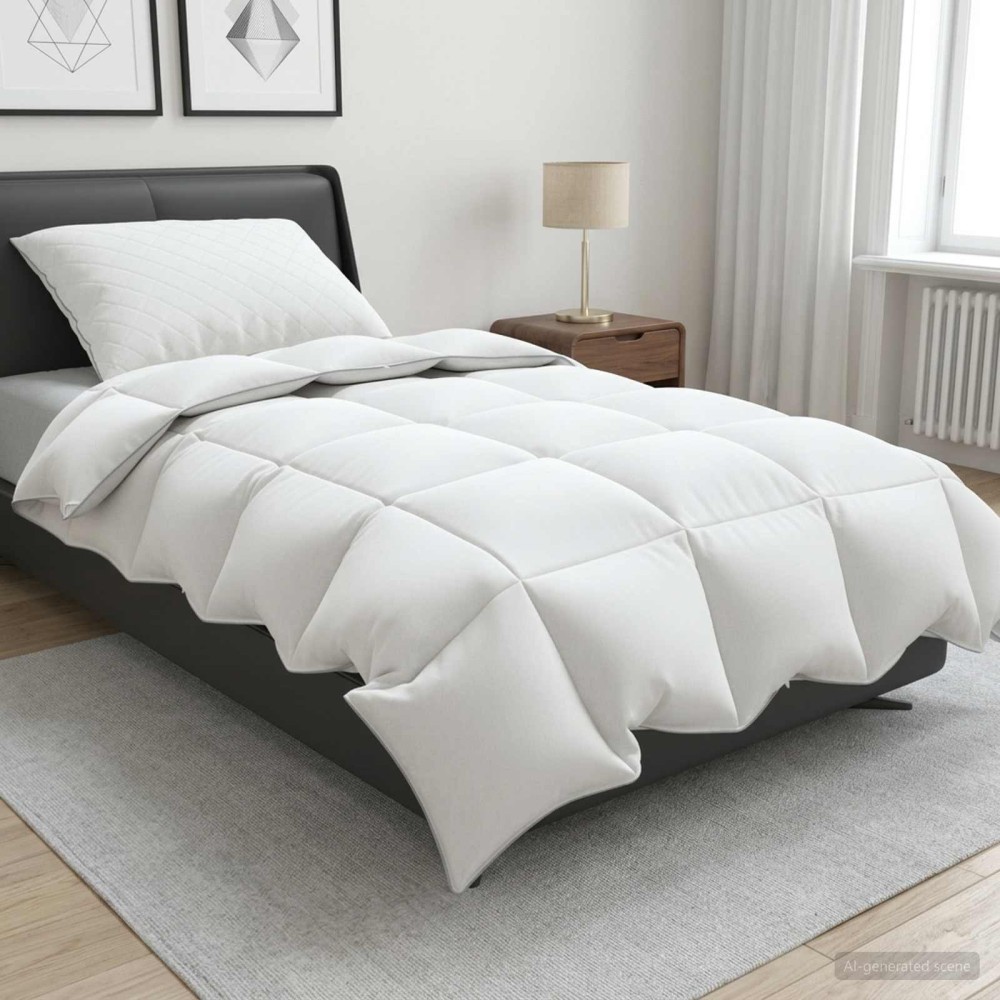 vidaXL Σετ πάπλωμα 90% χήνας FULDA 2 τμχ. 135 x 200 cm Χειμώνας Λευκό