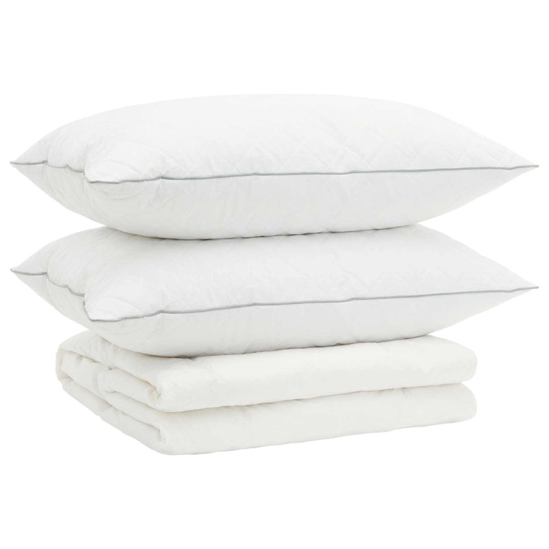 vidaXL Σετ πάπλωμα 90% χήνας FULDA 3 τμχ. 135 x 220 εκ. Καλοκαίρι