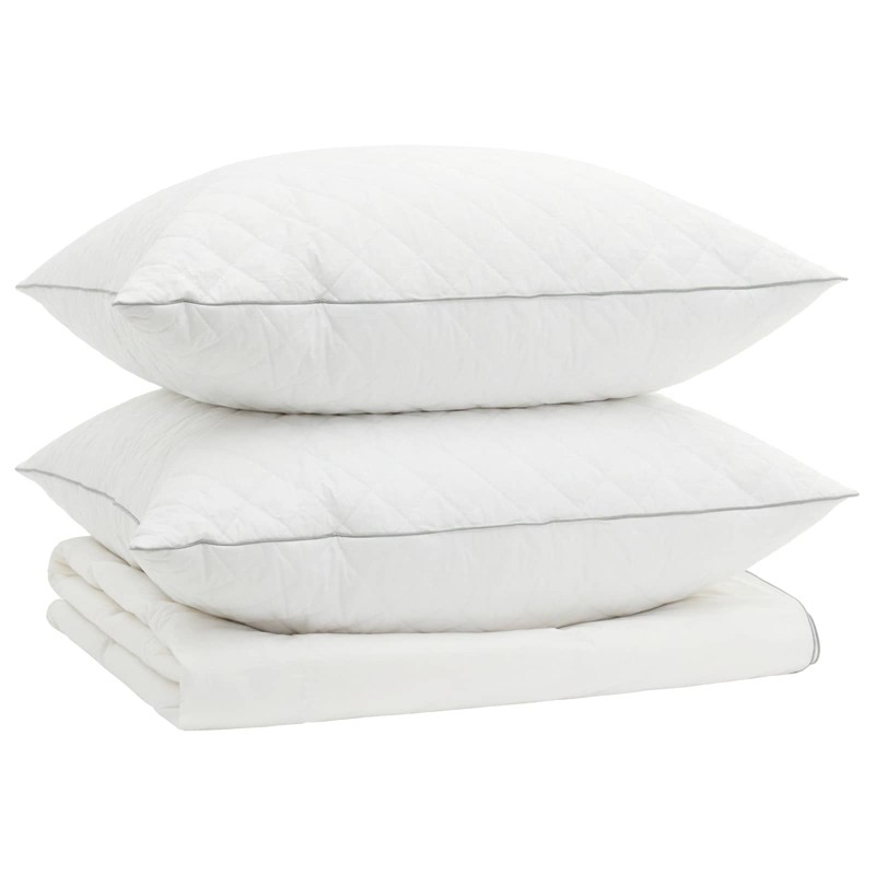 vidaXL Σετ πάπλωμα 90% χήνας FULDA 3 τμχ. 220 x 260 cm Καλοκαίρι Λευκό