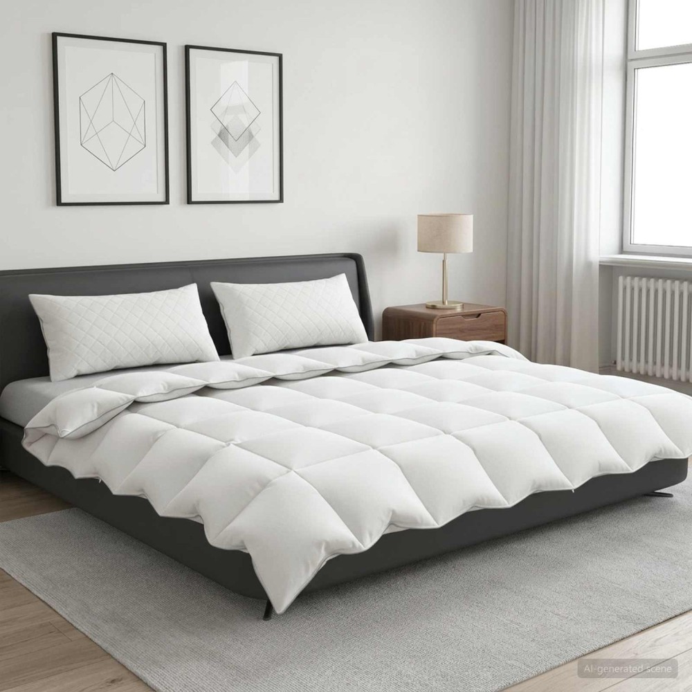 vidaXL Σετ πάπλωμα 90% χήνας FULDA 3 τμχ. 240 x 260 εκ. Χειμώνας Λευκό