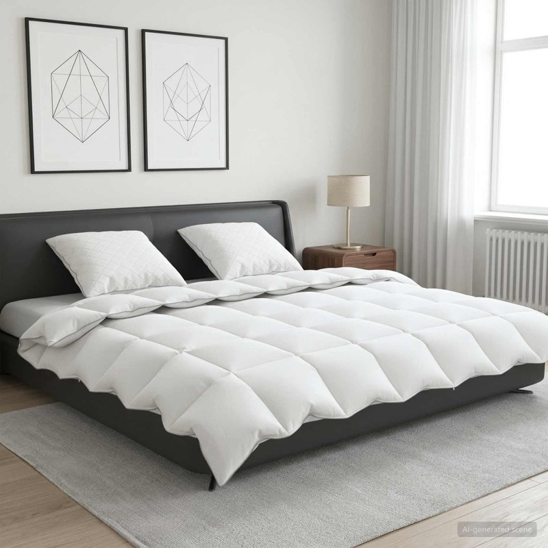 vidaXL Σετ πάπλωμα 90% χήνας FULDA 3 τμχ. 240 x 260 εκ. Χειμώνας Λευκό