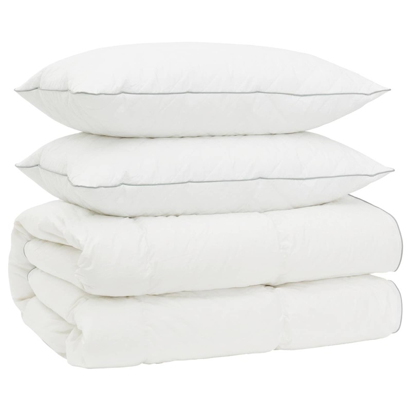 vidaXL Σετ πάπλωμα 90% χήνας FULDA 3 τμχ. 155 x 220 cm Όλες οι εποχές