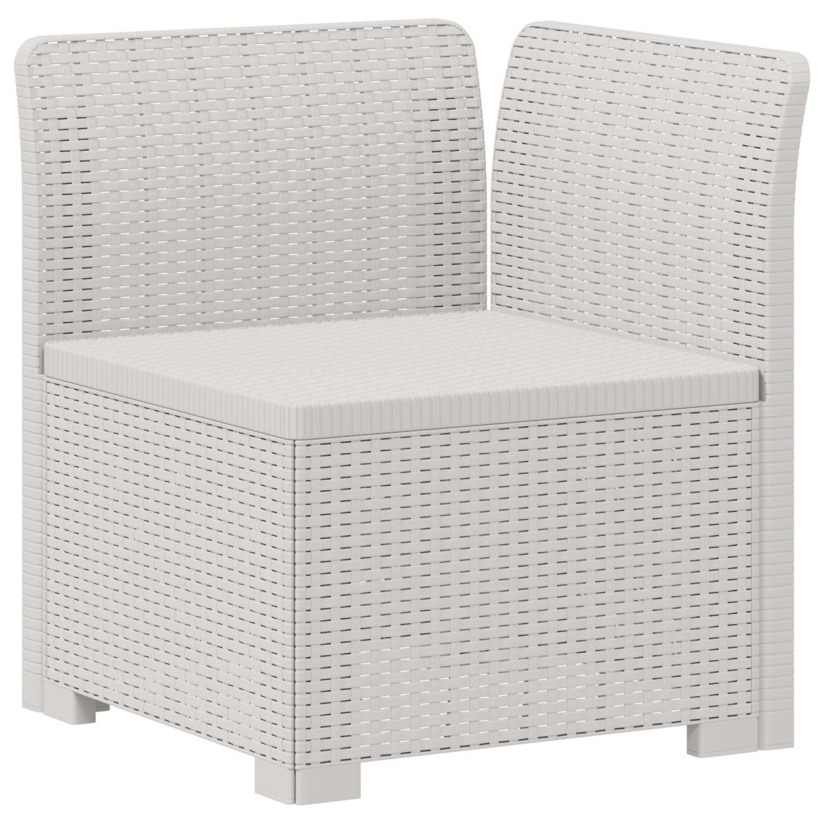 vidaXL Καθιστικό Κήπου 3 Θέσεων Rattan Look PP Λευκό