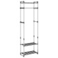 vidaXL Κρεμάστρα Ρούχων με 3 Επίπεδα Ασημί 59x29x192 εκ. Αλουμίνιο