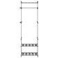 vidaXL Κρεμάστρα Ρούχων με 3 Επίπεδα Ασημί 59x29x192 εκ. Αλουμίνιο