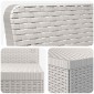 vidaXL Σαφά Κήπου 5 Θέσεων Ράιταν PP Λευκό