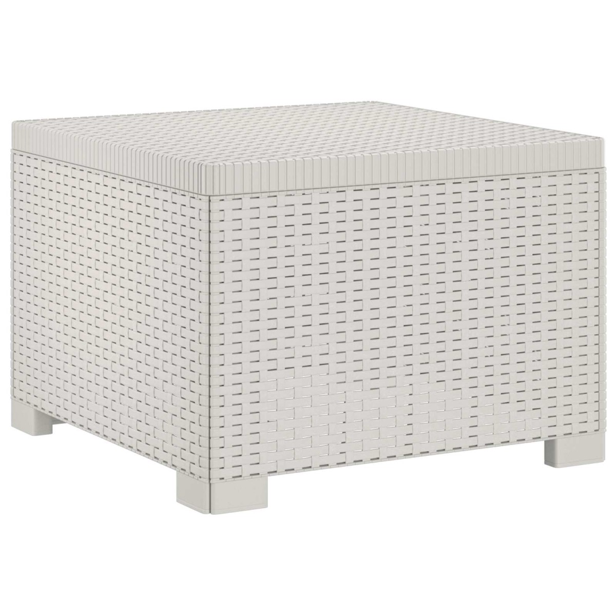 vidaXL Σαφά Κήπου 5 Θέσεων με Μαξιλάρια Ράιταν PP Λευκό