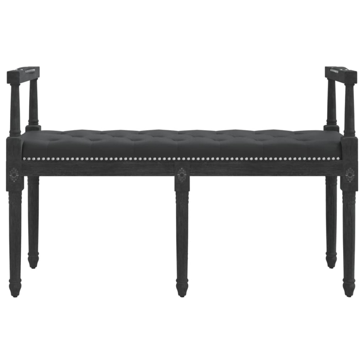 vidaXL Πάγκος Μαύρος 110x40x70 εκ. Βελούδινος