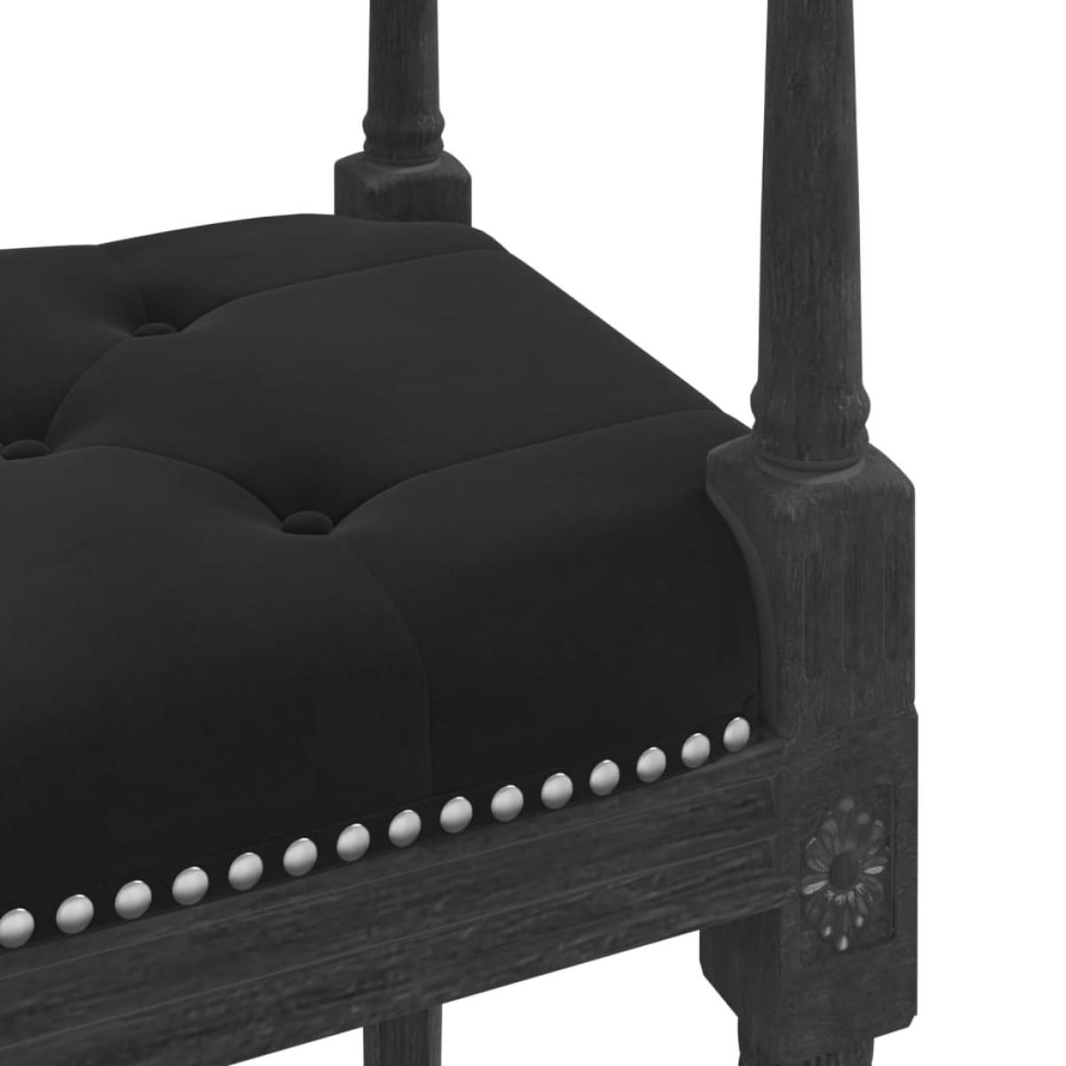 vidaXL Πάγκος Μαύρος 110x40x70 εκ. Βελούδινος